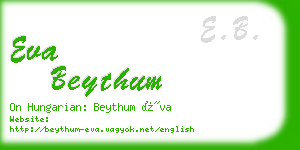 eva beythum business card